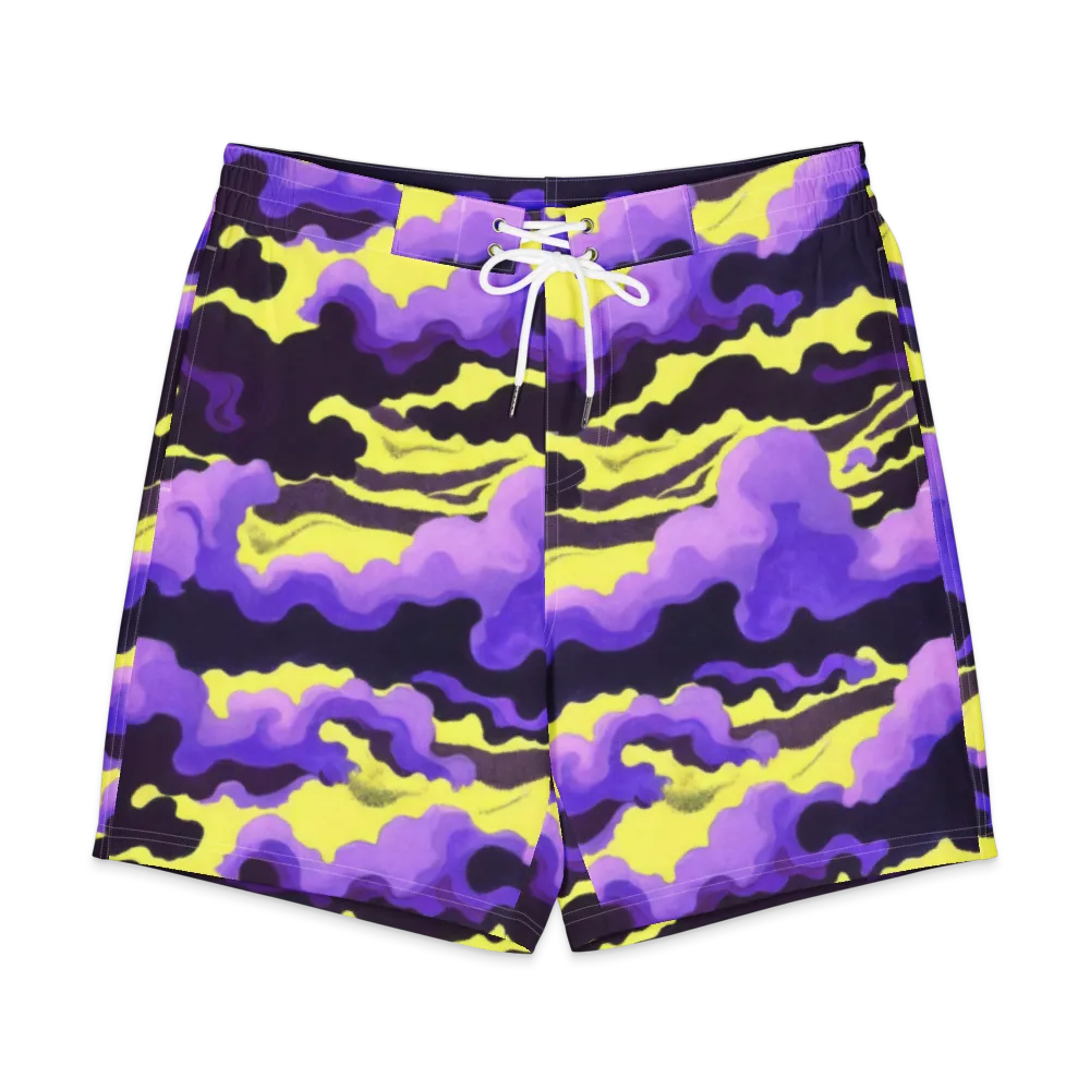 Night Bloom Current on Men's Board Shorts — Front
