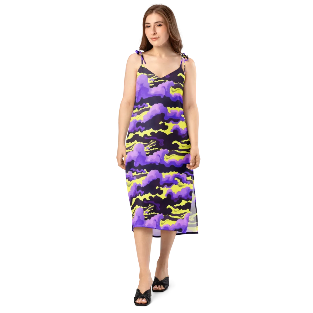 Night Bloom Current on Slip Dress — Front