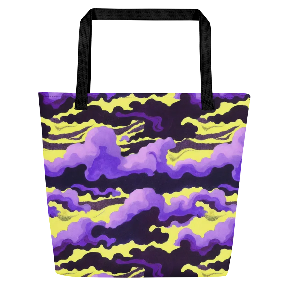 Night Bloom Current on Large Tote Bag W/ Pocket — Front