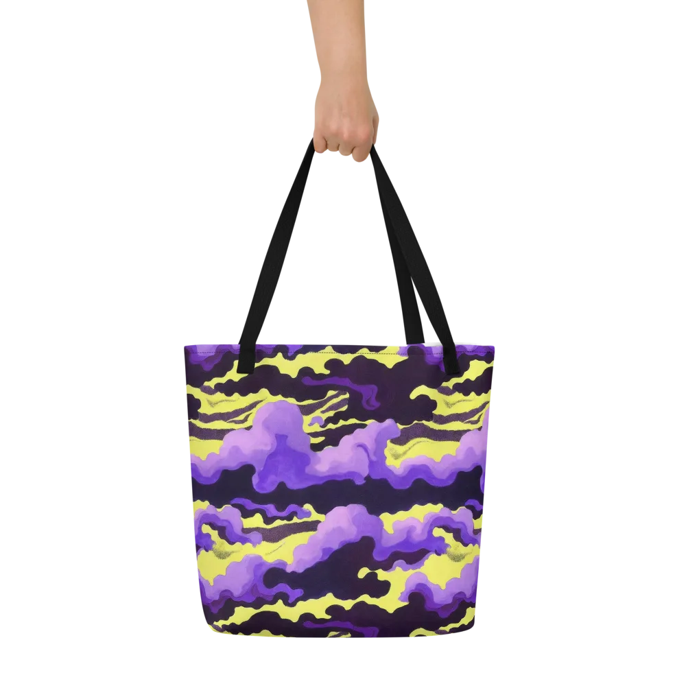 Night Bloom Current on Large Tote Bag W/ Pocket — Front