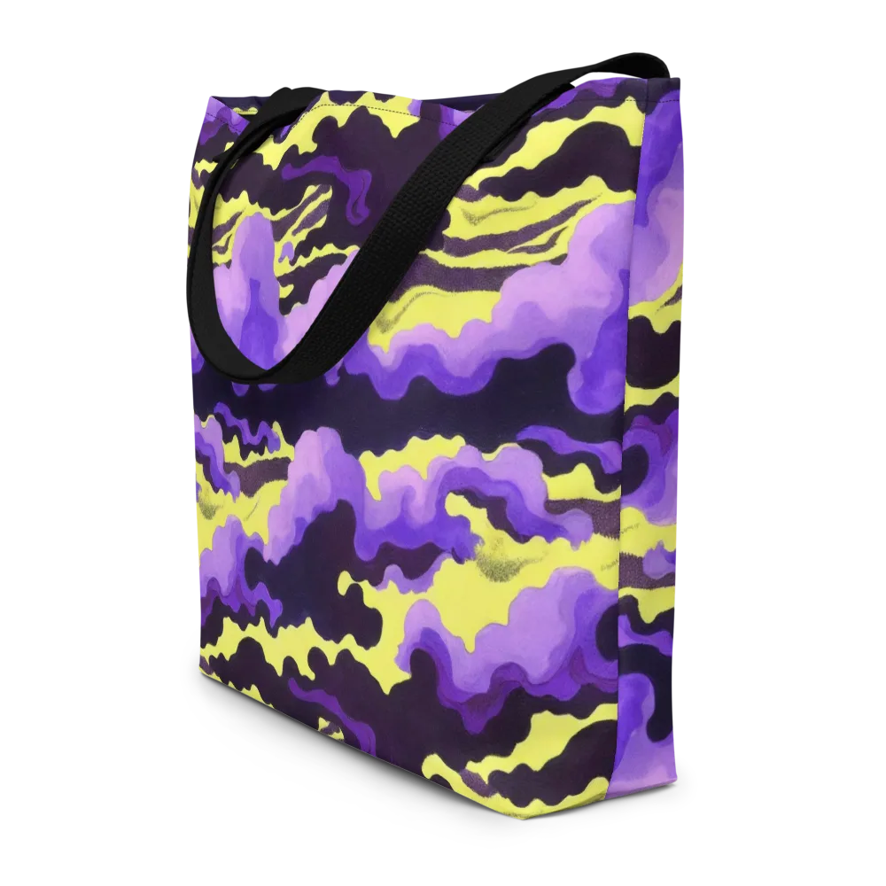 Night Bloom Current on Large Tote Bag W/ Pocket — Front