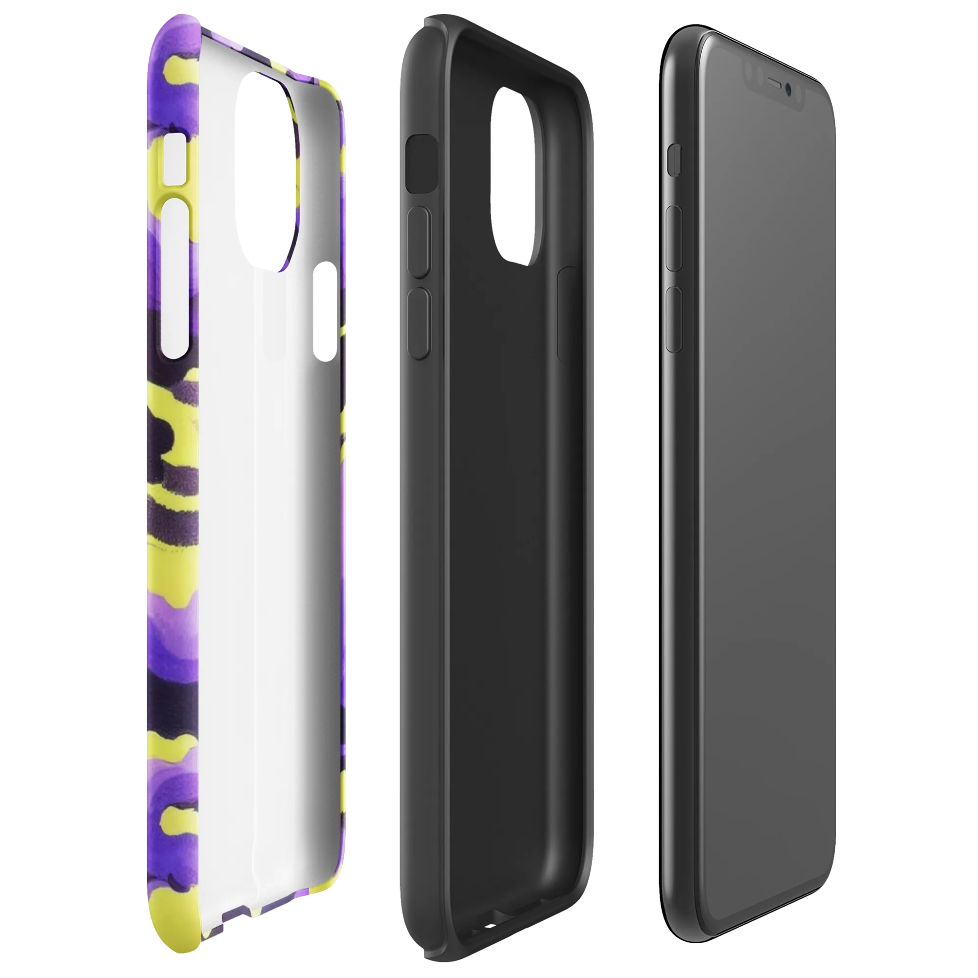 Night Bloom Current on Tough Case for iPhone® — Right