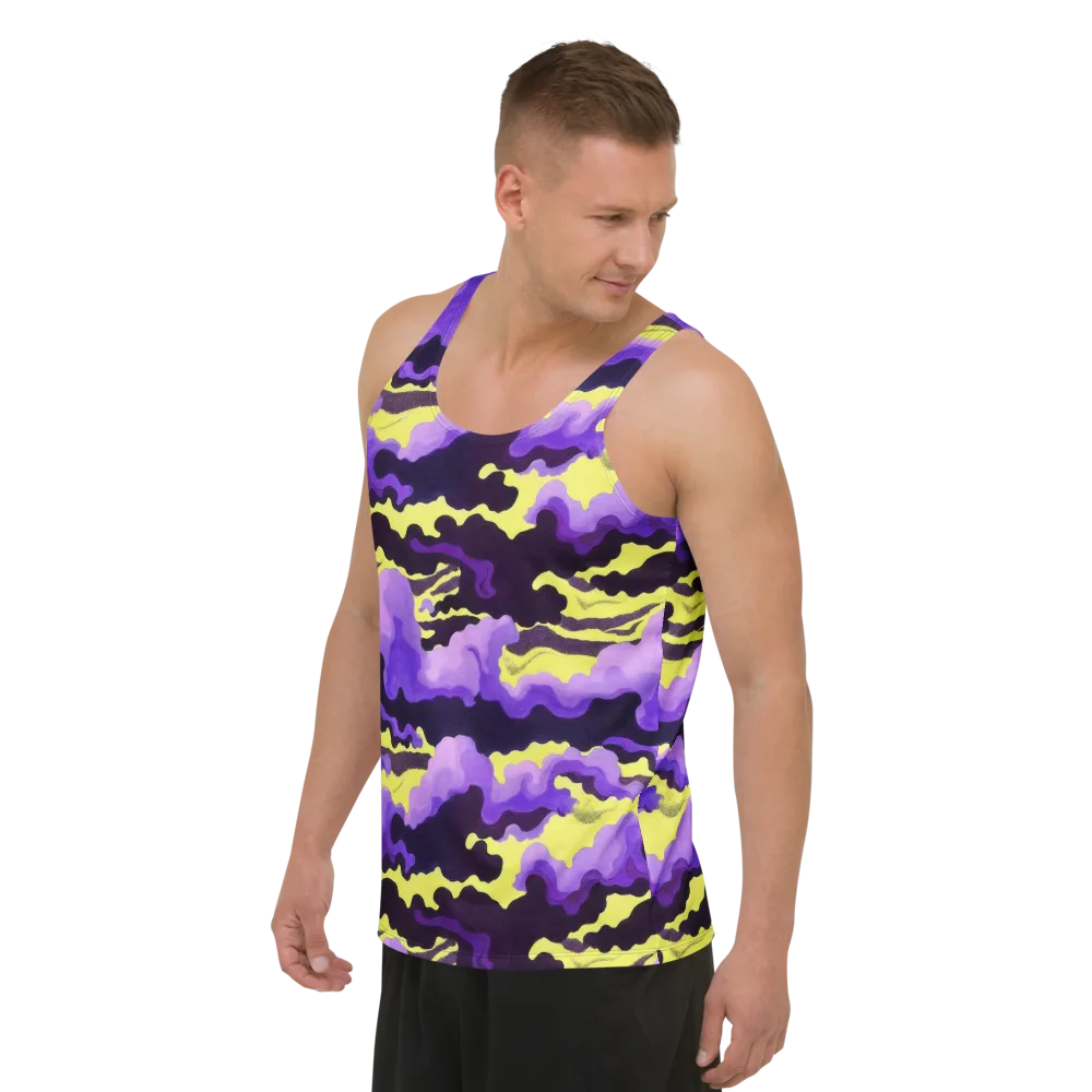 Night Bloom Current on Men's Tank Top — Left Front