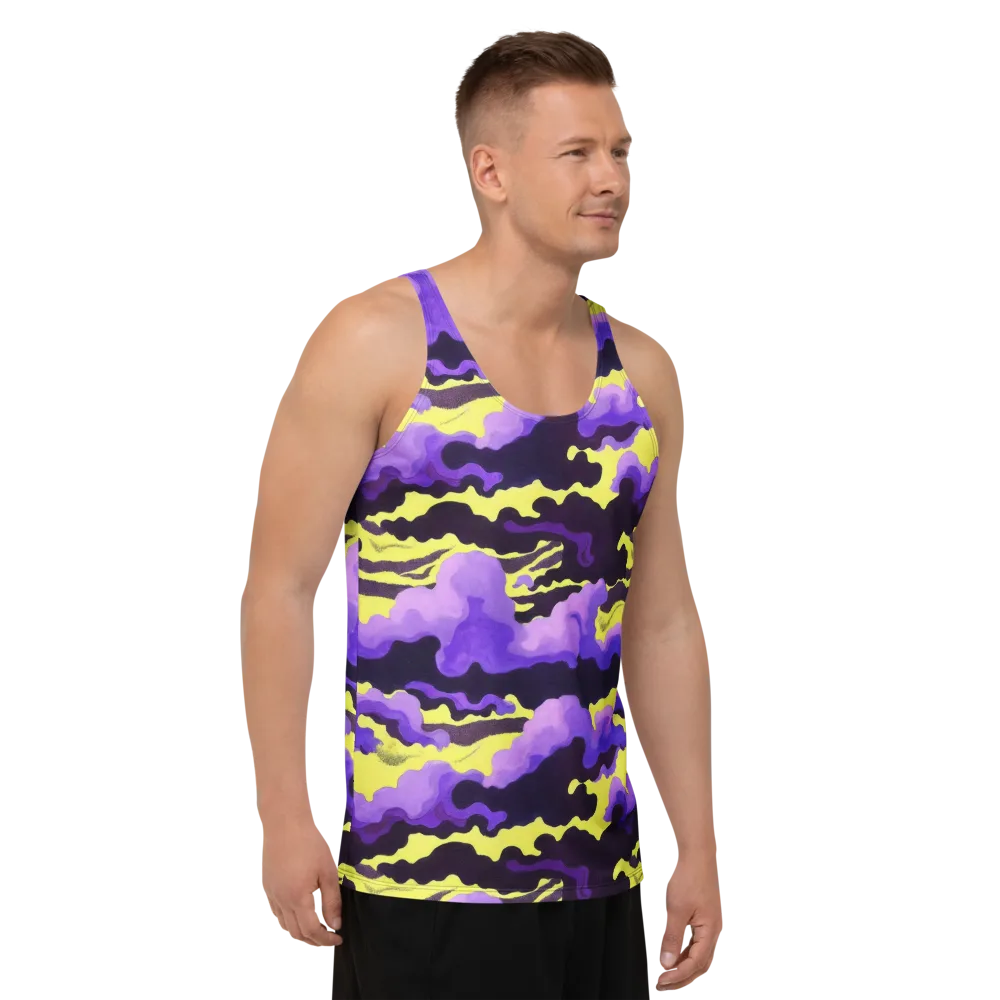 Night Bloom Current on Men's Tank Top — Right Front