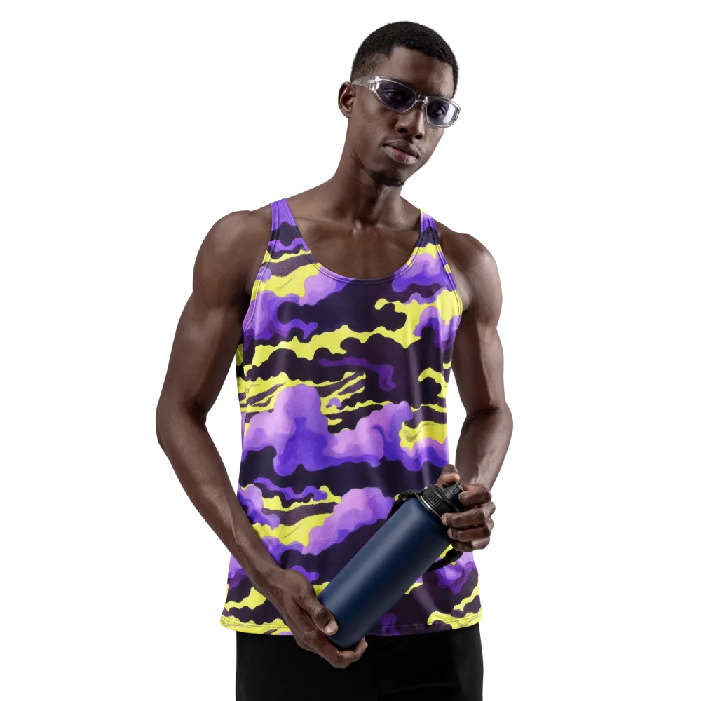 Night Bloom Current on Men's Tank Top — Front