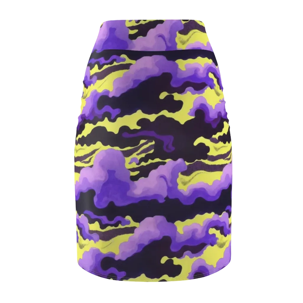 Night Bloom Current on Pencil Skirt — Back