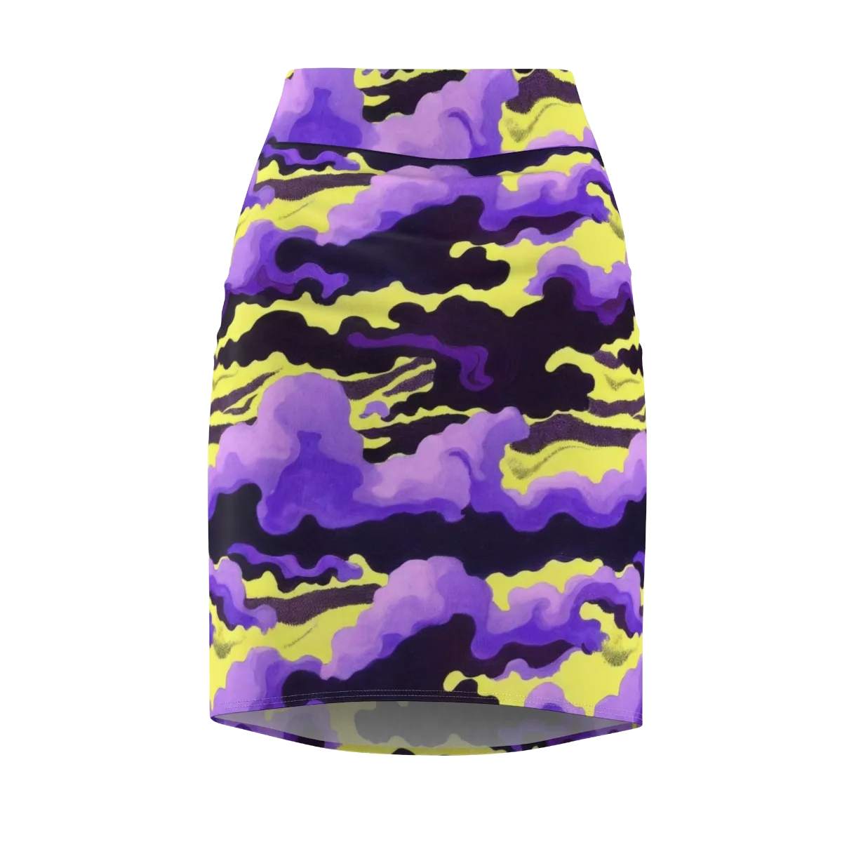 Night Bloom Current on Pencil Skirt — Front
