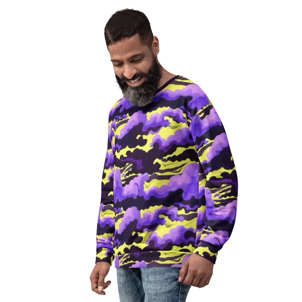 Night Bloom Current on Sweatshirt — Left Front