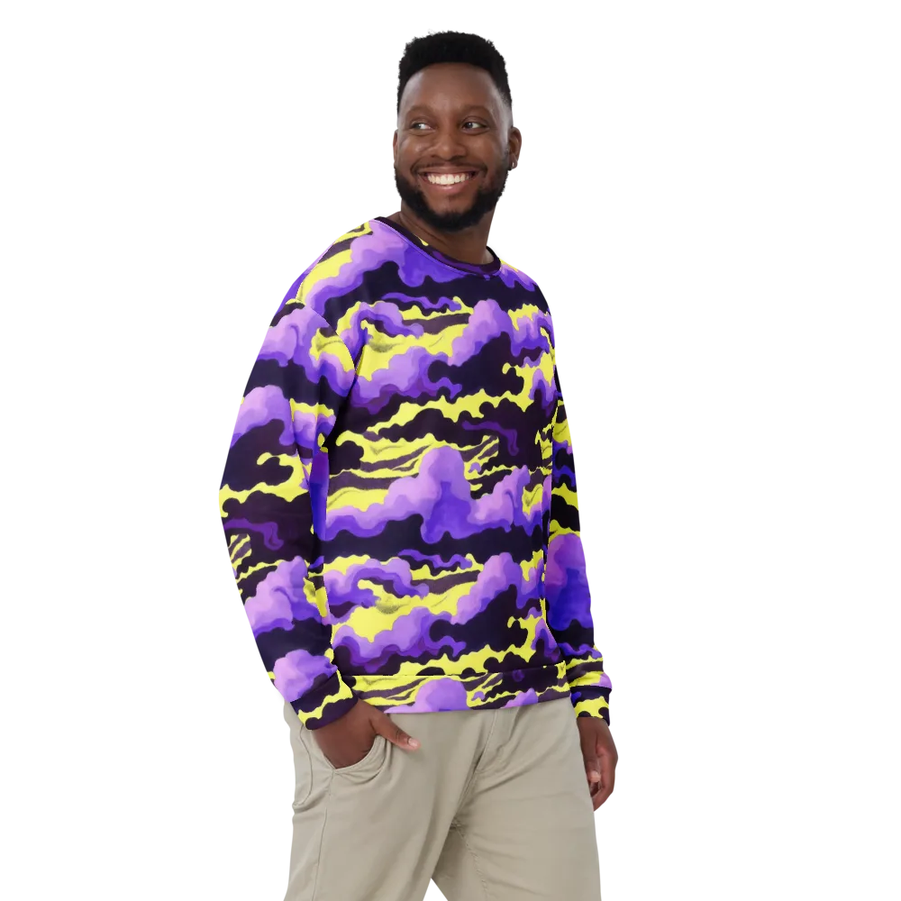 Night Bloom Current on Sweatshirt — Front