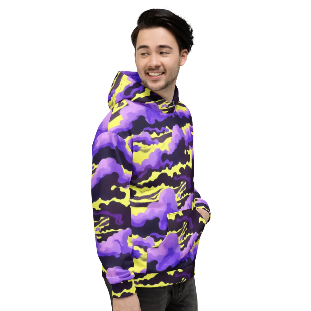 Night Bloom Current on Hoodie — Right