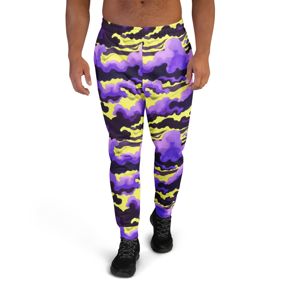 Night Bloom Current on Men's Joggers — Front