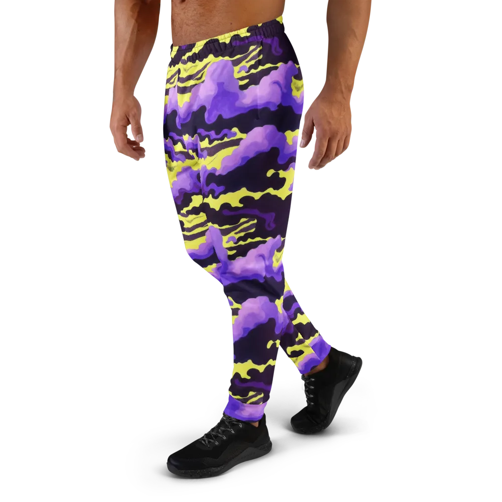 Night Bloom Current on Men's Joggers — Left