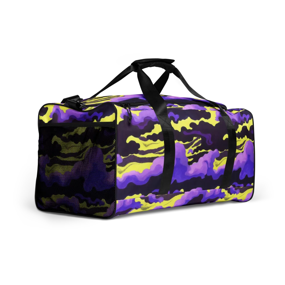 Night Bloom Current on Duffle Bag — Right Front