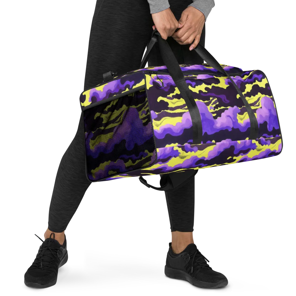 Night Bloom Current on Duffle Bag — Right Front