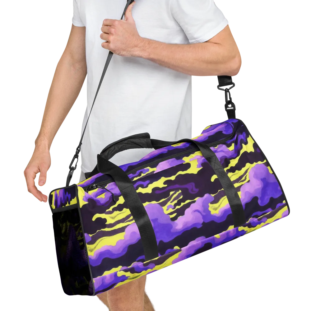 Night Bloom Current on Duffle Bag — Right Front