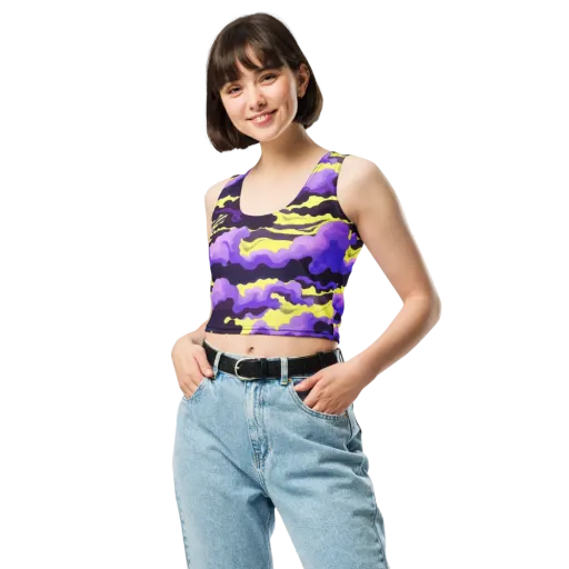 Night Bloom Current on a Crop Top