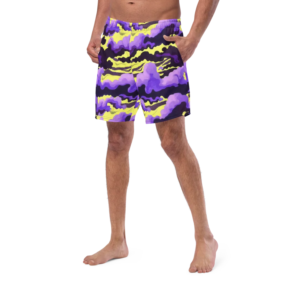 Night Bloom Current on Swim Trunks — Left Front