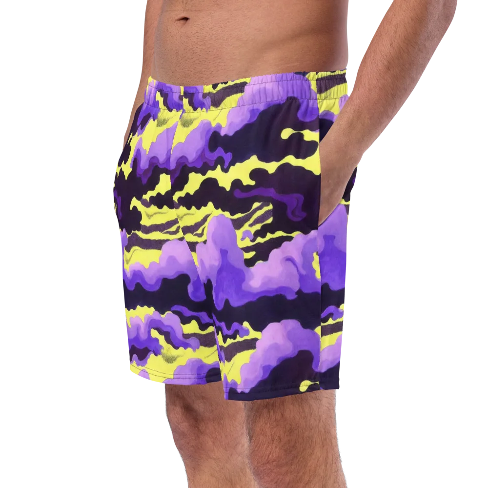 Night Bloom Current on Swim Trunks — Left Front