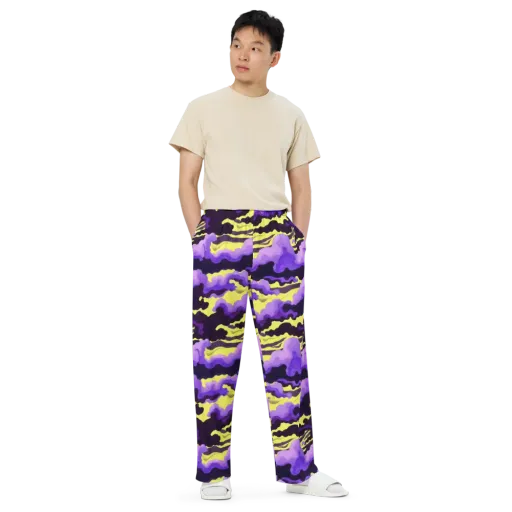 Night Bloom Current on a Wide-Leg Pants