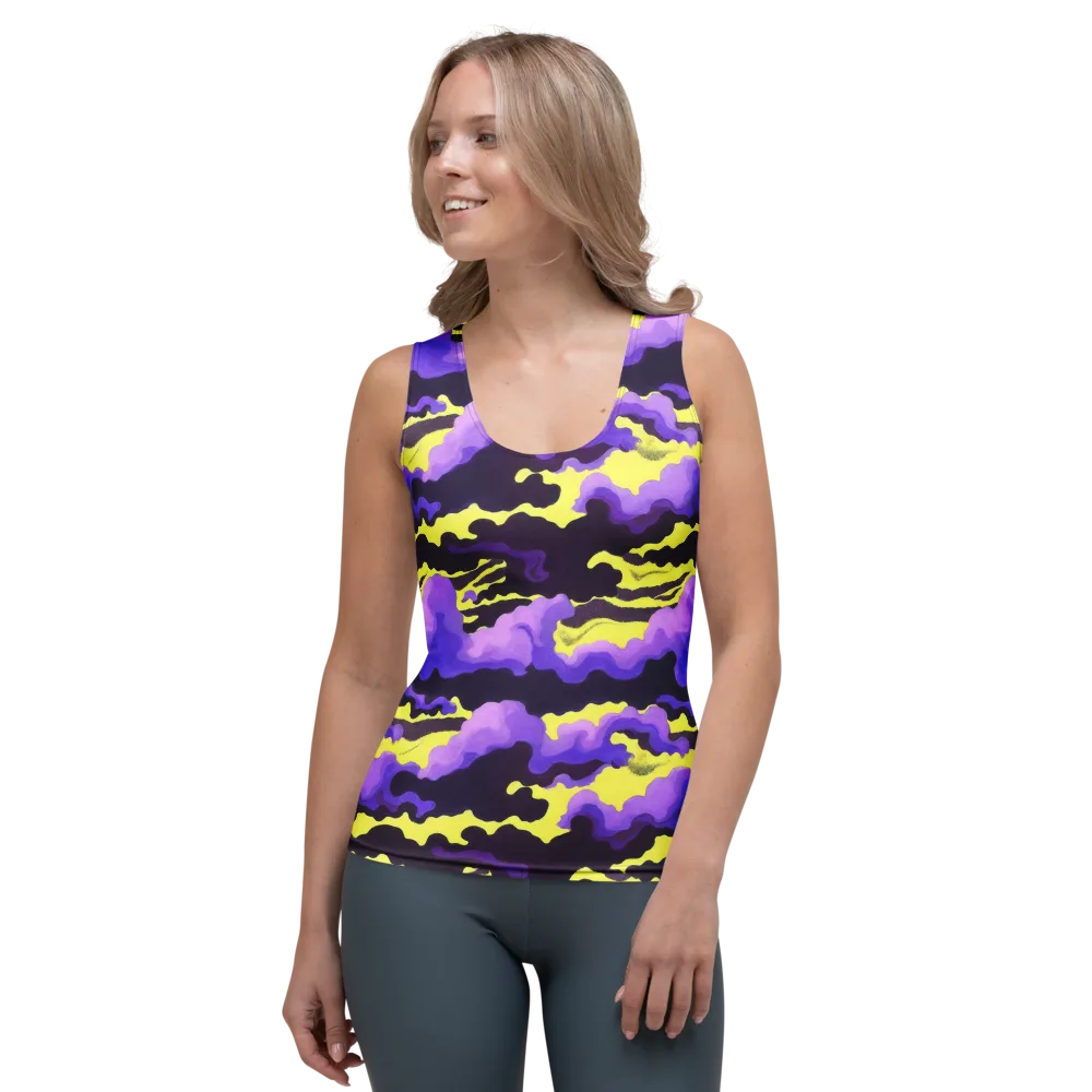 Night Bloom Current on Women's Tank Top — Front
