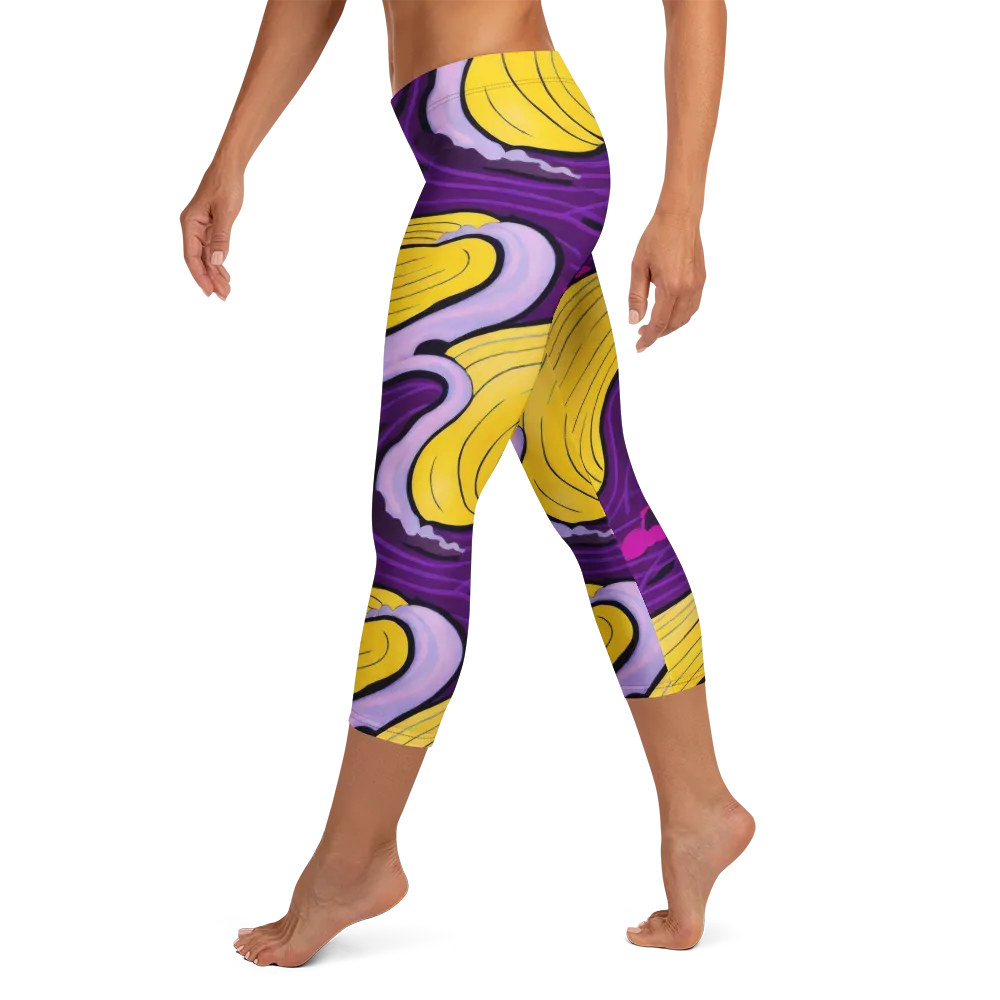 Neon Moonwash on Capri Leggings — Left