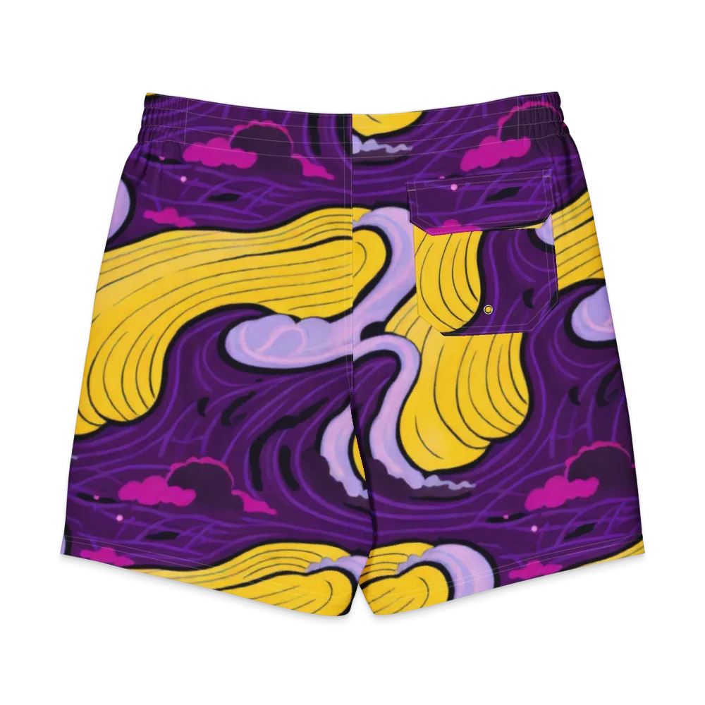 Neon Moonwash on Men's Board Shorts — Back