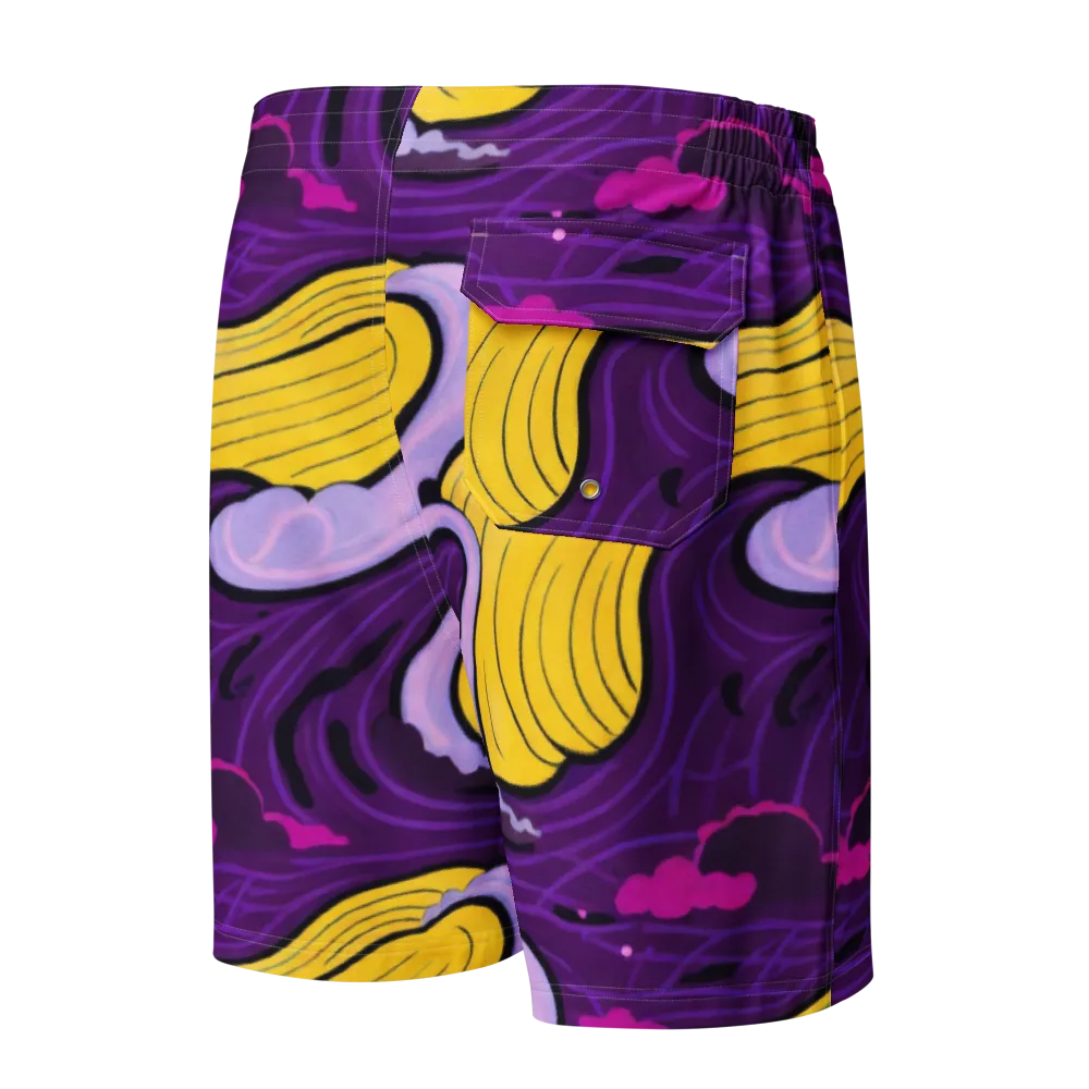 Neon Moonwash on Men's Board Shorts — Back