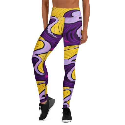 Neon Moonwash on a Yoga Leggings