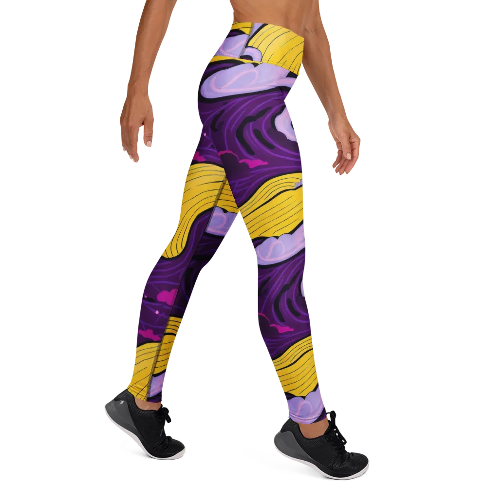 Neon Moonwash on Yoga Leggings — Right
