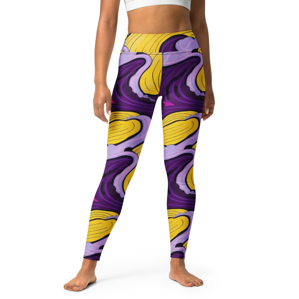 Neon Moonwash on Yoga Leggings — Front