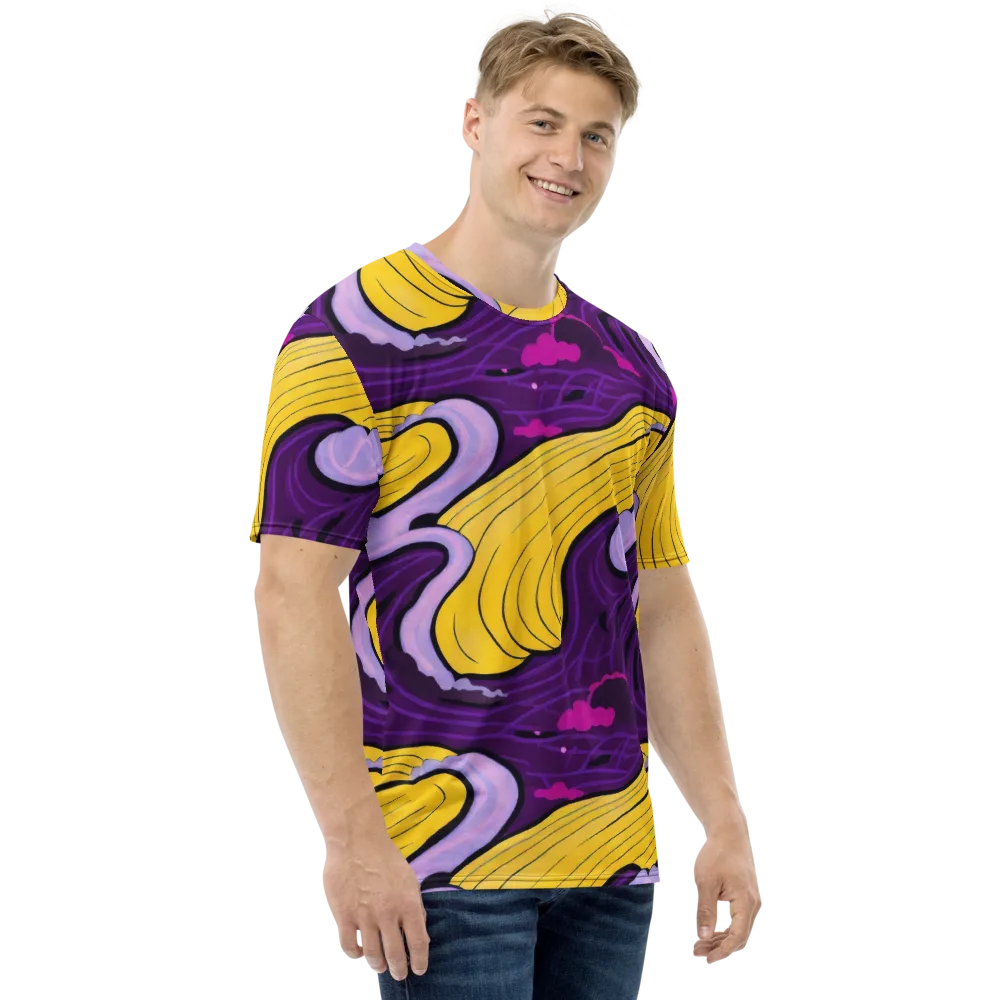 Neon Moonwash on Men's Crew Neck T-Shirt — Right