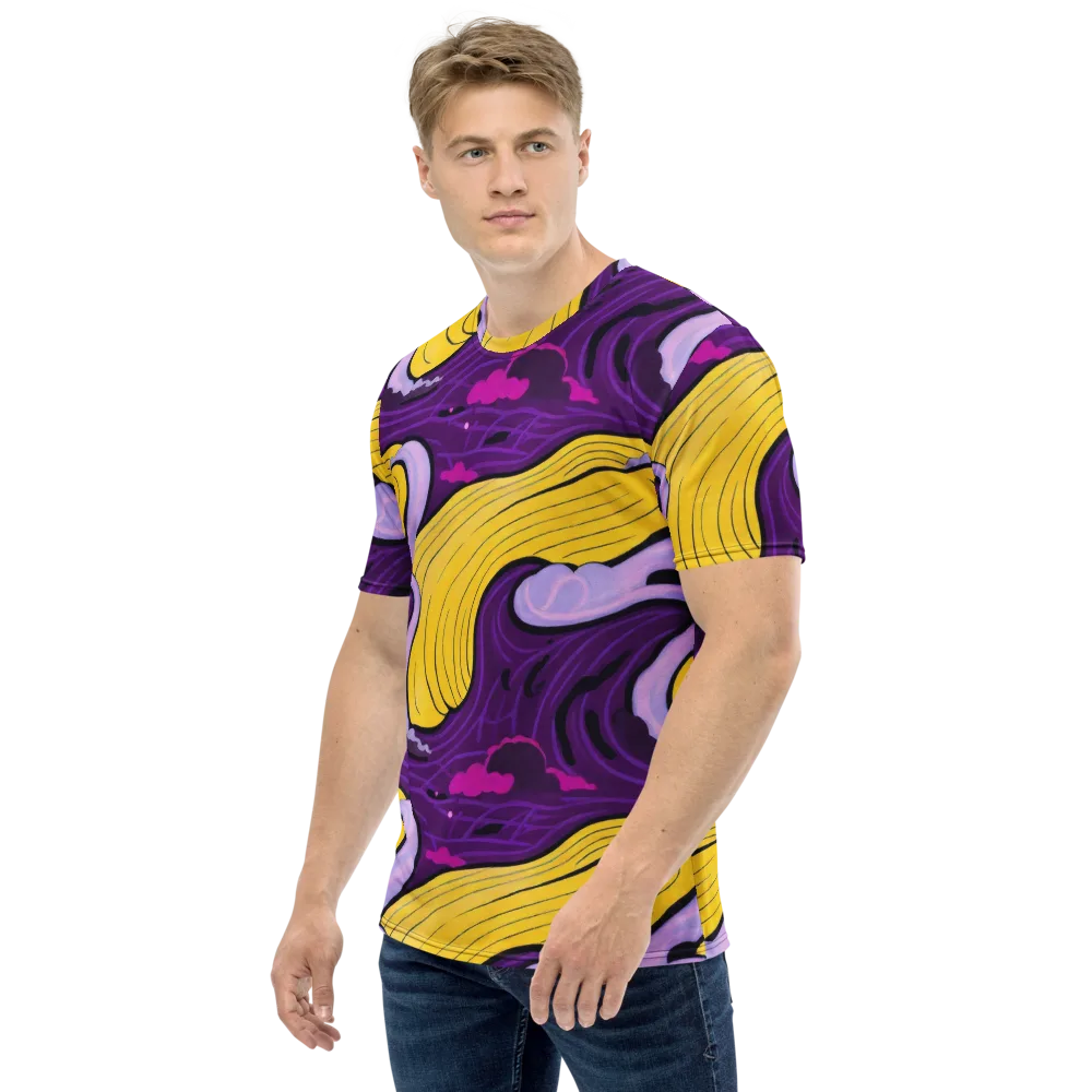 Neon Moonwash on Men's Crew Neck T-Shirt — Left