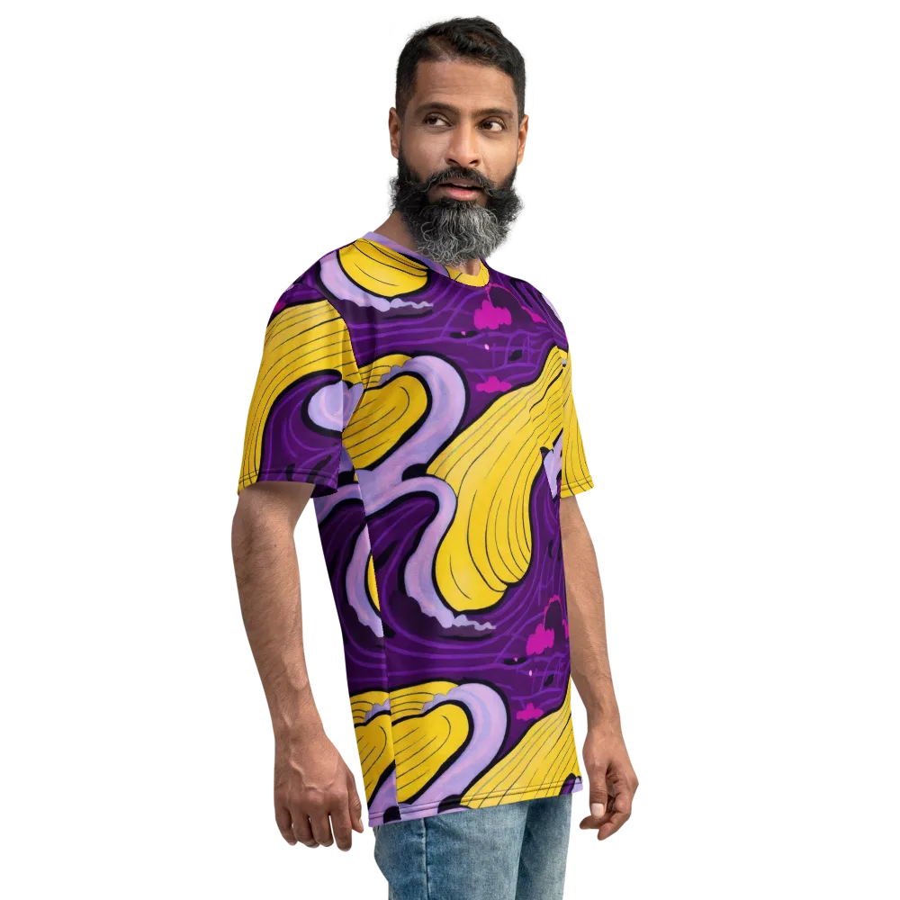 Neon Moonwash on Men's Crew Neck T-Shirt — Right