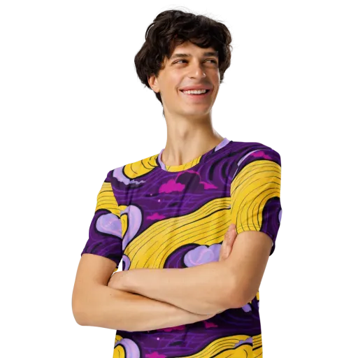 Neon Moonwash on a Men's Crew Neck T-Shirt