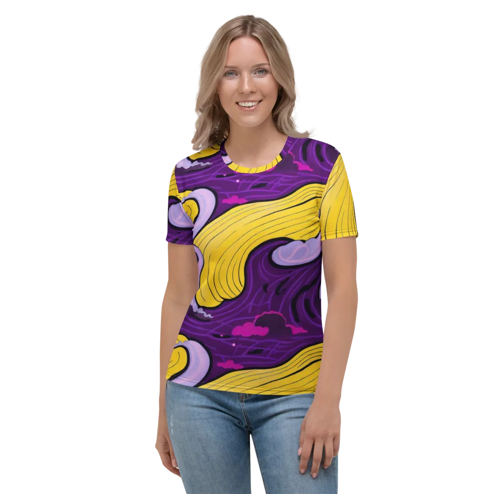 Neon Moonwash on Women's Crew Neck T-Shirt — Front