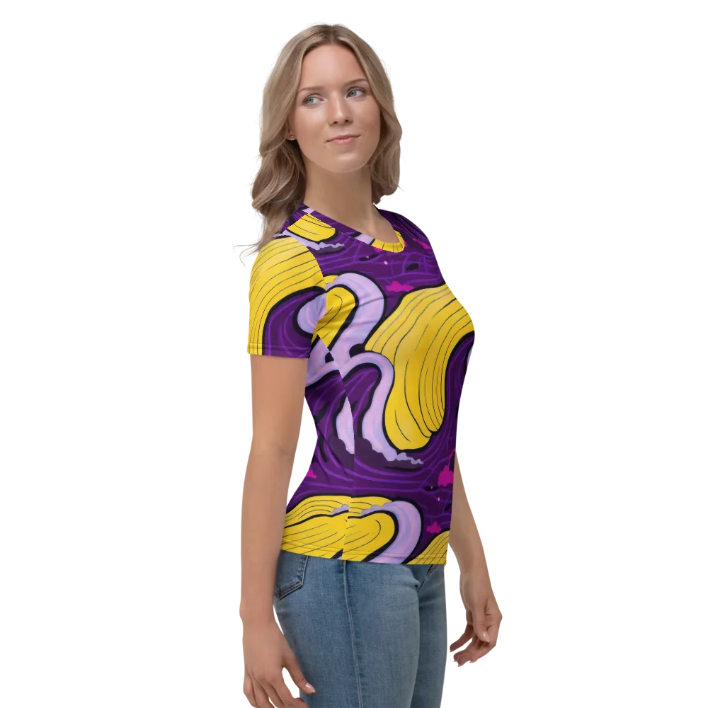 Neon Moonwash on Women's Crew Neck T-Shirt — Right