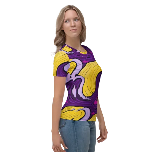 Neon Moonwash on a Women's Crew Neck T-Shirt