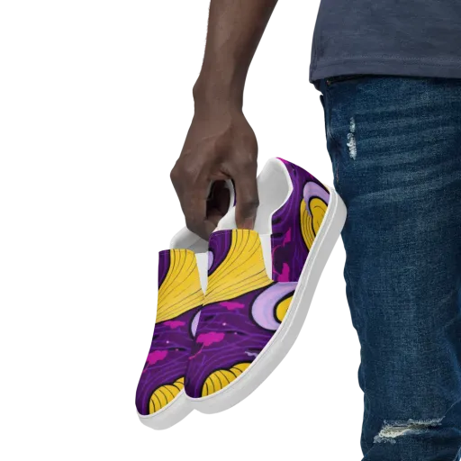 Neon Moonwash on a Men's Slip-On Canvas Shoes