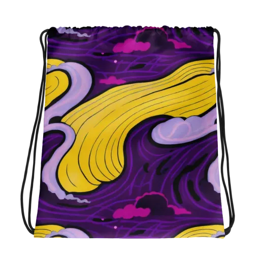 Neon Moonwash on a Drawstring Bag