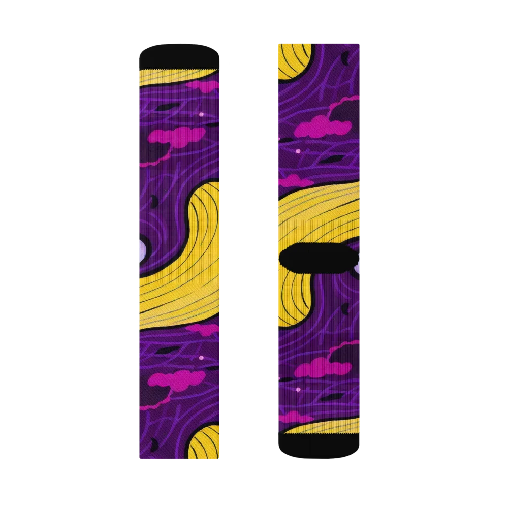 Neon Moonwash on Socks — Left Sock