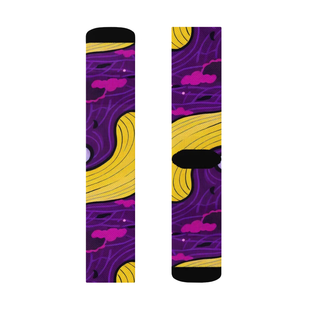 Neon Moonwash on Socks — Right Sock