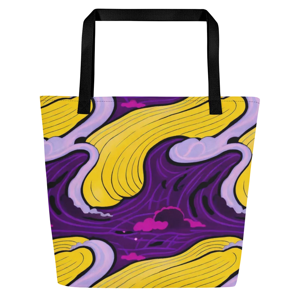 Neon Moonwash on Large Tote Bag W/ Pocket — Front