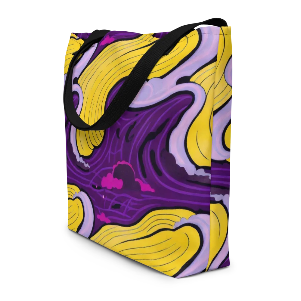 Neon Moonwash on Large Tote Bag W/ Pocket — Front