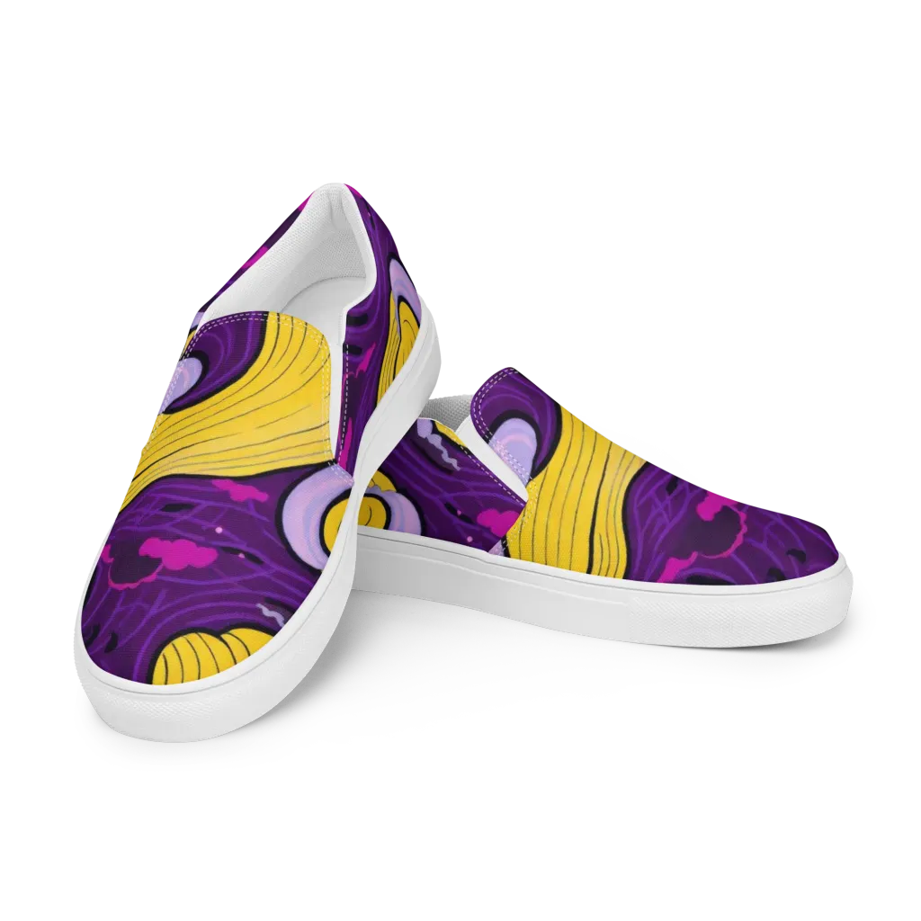 Neon Moonwash on Women's Slip-On Canvas Shoes — Left Front