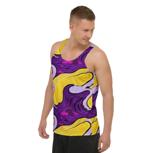 Neon Moonwash on a Men's Tank Top
