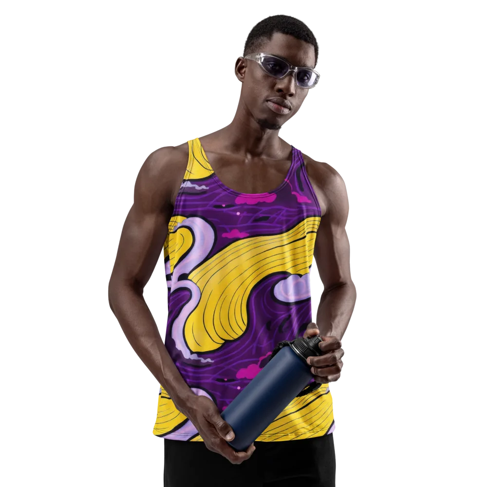 Neon Moonwash on Men's Tank Top — Front