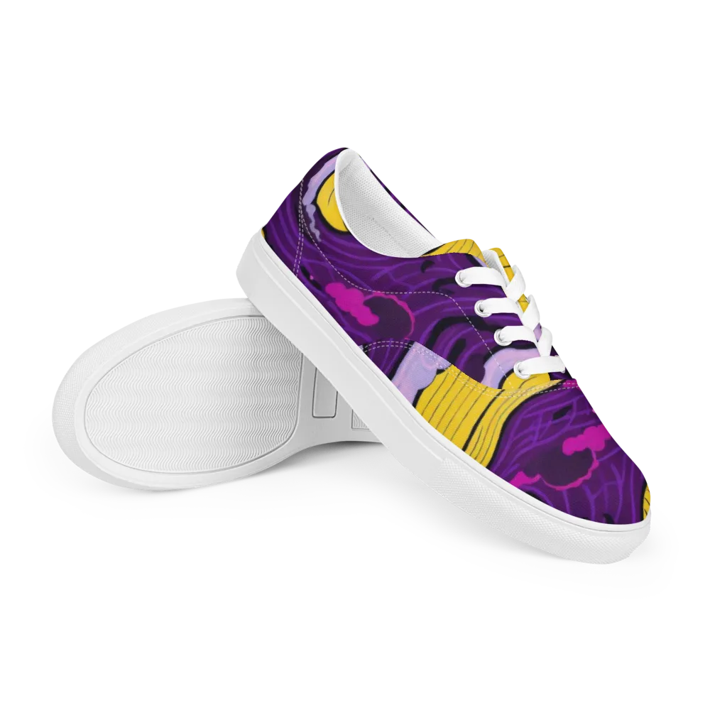Neon Moonwash on Men's Lace-Up Canvas Shoes — Right Front