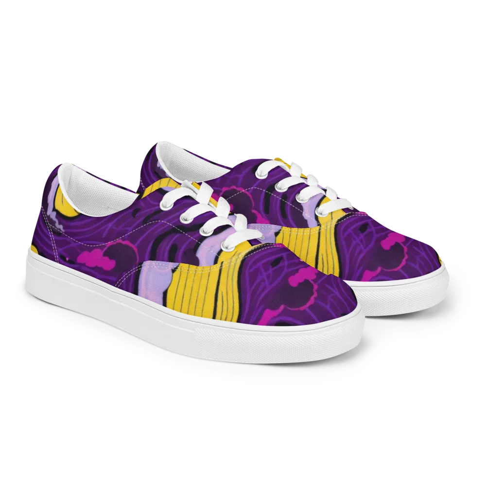 Neon Moonwash on Men's Lace-Up Canvas Shoes — Right Front