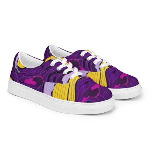 Neon Moonwash on a Men's Lace-Up Canvas Shoes