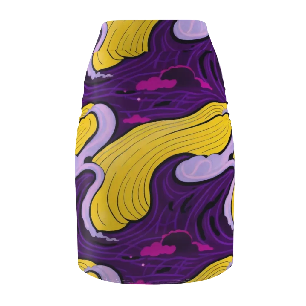Neon Moonwash on Pencil Skirt — Back